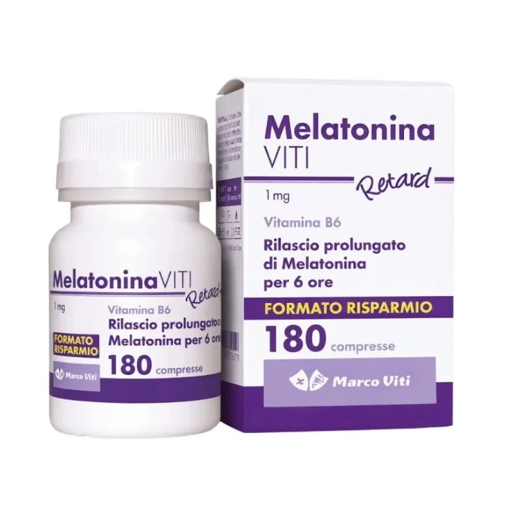 Marco Viti Melatonina Viti Retard 1 mg Integratore per Dormire 180 Compresse