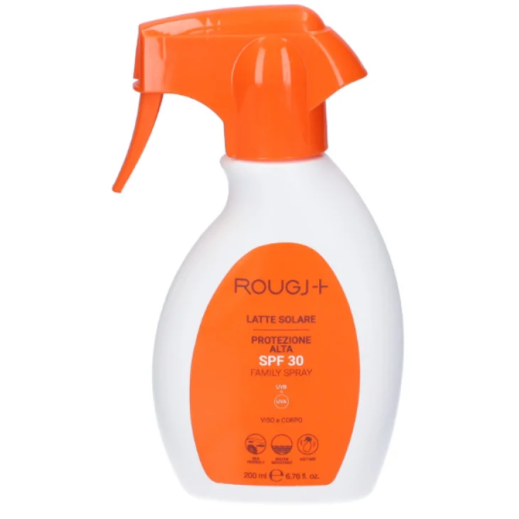 Rougj Trigger SPF 30 Latte Solare Spray Protezione Alta Viso e Corpo Family 200 ml