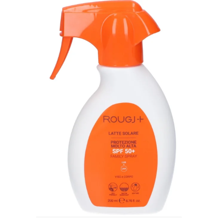 Rougj Trigger SPF 50+ Latte Solare Spray Protezione Molto Alta Viso e Corpo 200 ml