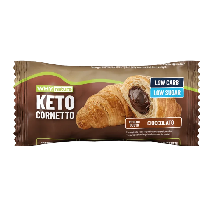 WHYnature Keto Cornetto Proteico Gusto Cioccolato 50 g
