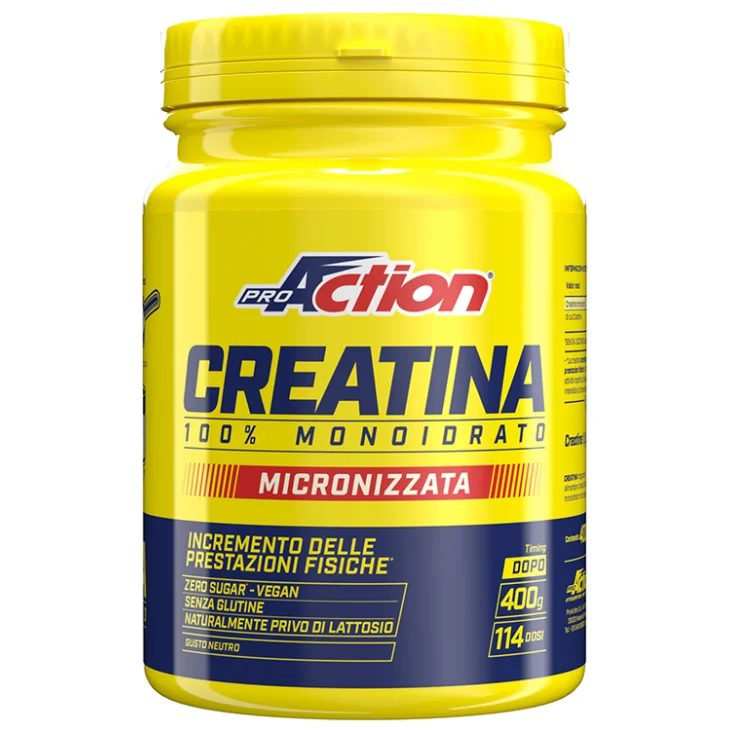 ProAction Creatina per Forza e Resistenza Muscolare Barattolo da 400 g