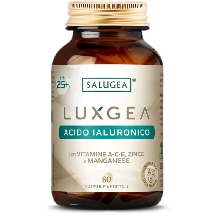 Salugea Luxgea Acido Ialuronico per Pelle e Benessere Cutaneo 60 Capsule Vegetali