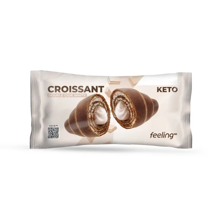 Feeling OK Cornetto Double Choc Cioccolato Bianco Keto 1 Pezzo