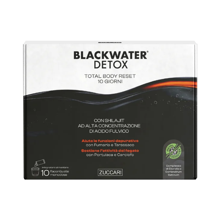 Zuccari BlackWater Detox Integratore Depurativo 10 Buste 20 ml