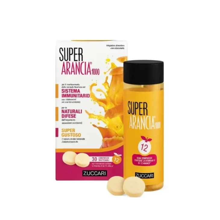 Super Arancia 1000 Integratore per Difese Immunitarie 30 Compresse Masticabili