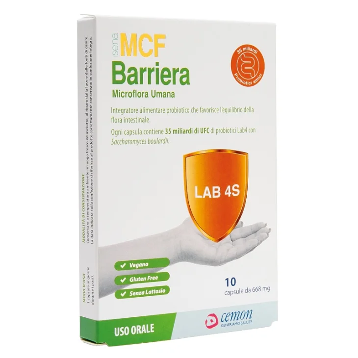 McF Barriera Integratore Probiotico Per L’equilibrio Della Flora Intestinale 10 Capsule Da 668 Mg McF Barriera Integratore Probiotico Per L’equilibrio Della Flora Intestinale 10 Capsule Da 668 Mg