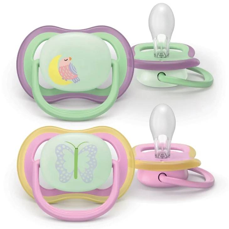 Philips Avent Ultra Air Notte Succhietti 6-18 Mesi con Custodia Sterilizzatrice 2 pezzi Philips Avent Ultra Air Notte Succhietti 6-18 Mesi con Custodia Sterilizzatrice 2 pezzi
