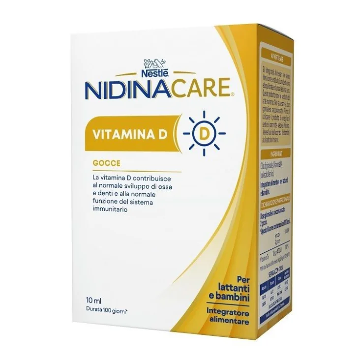Nestlé Nidinacare Vitamina D Integratore per Bambini 10 ml Nestlé Nidinacare Vitamina D Integratore per Bambini 10 ml