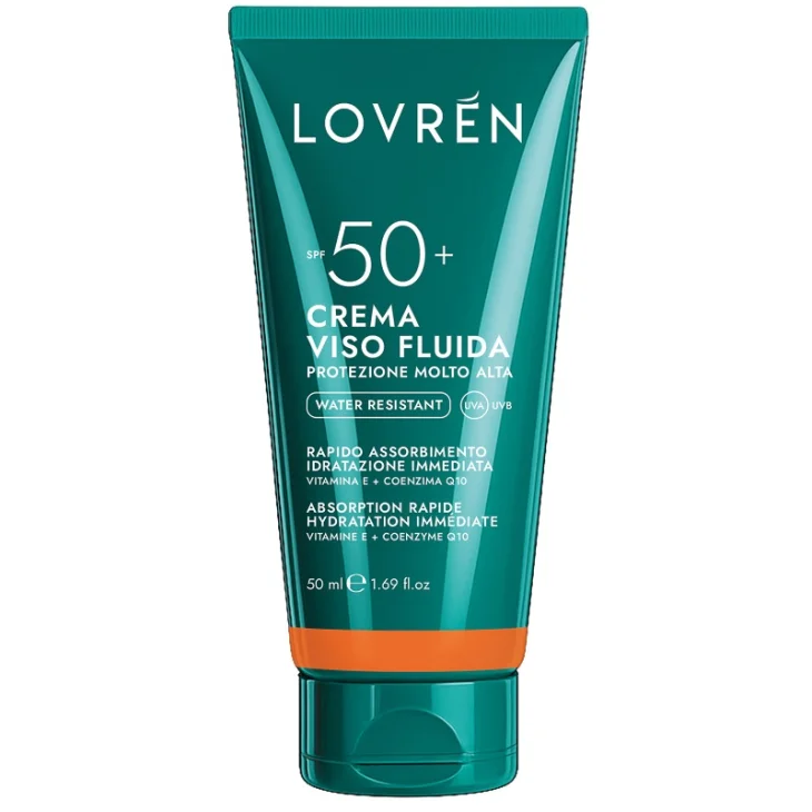 Lovren Fluido Solare Viso Protezione Molto Alta SPF50 Idratante Lenitivo 50 ml Lovren Fluido Solare Viso Protezione Molto Alta SPF50 Idratante Lenitivo 50 ml