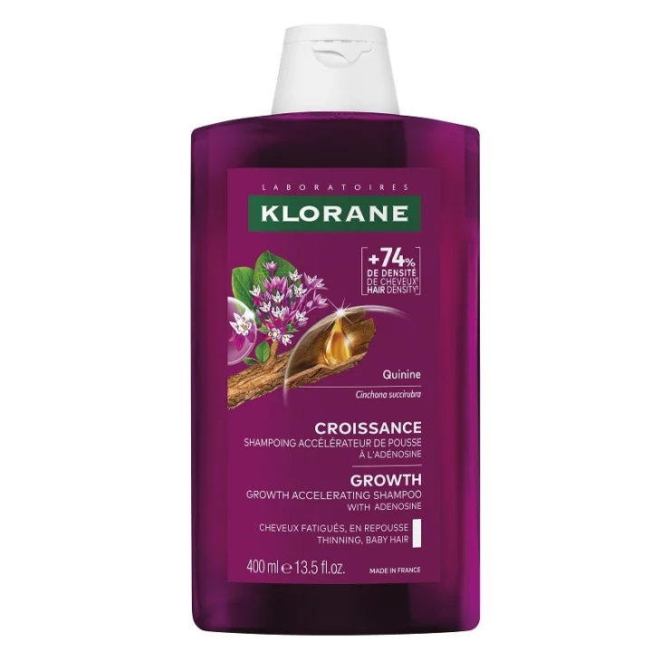 Klorane Shampoo Acceleratore di Crescita Fisiologica per Capelli 400 ml
