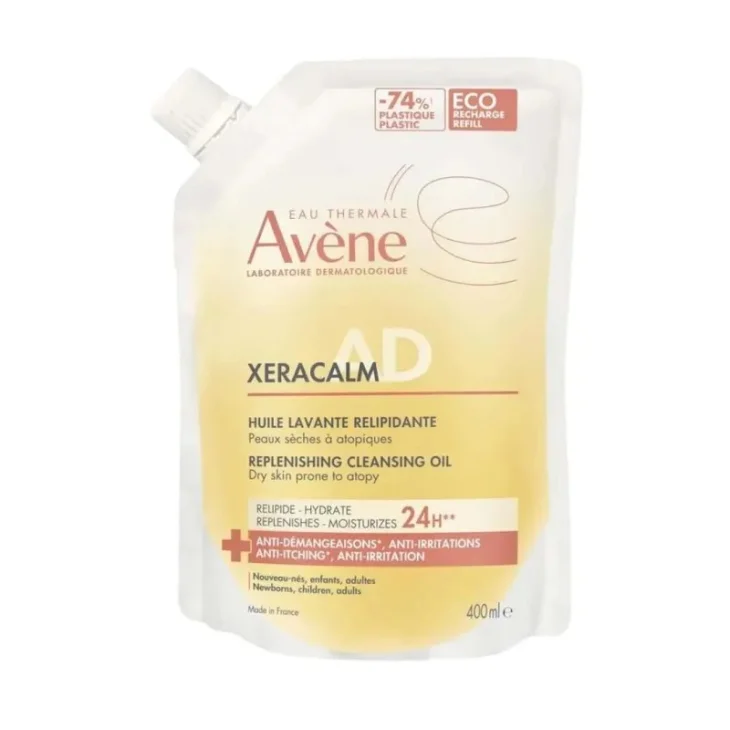 Av&egrave;ne Xeracalm AD Olio Detergente Liporestitutivo per Pelle Secca Ricarica da 400 ml