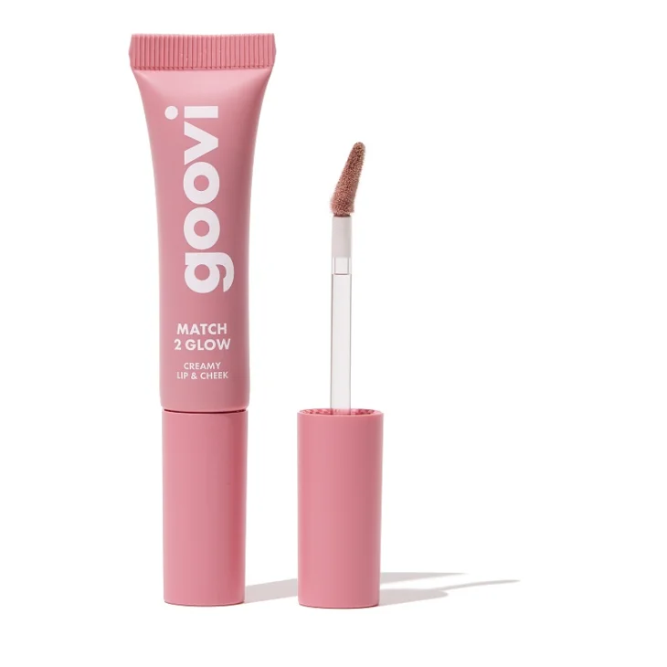Goovi Match 2 Glow Lip e Cheek Blush per Labbra e Guance Colore 01 Peach Obsession 12 ml