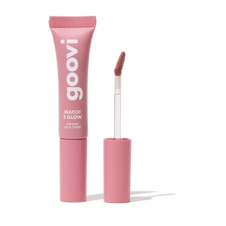 Goovi Match 2 Glow Lip e Cheek Blush per Labbra e Guance Colore 02 Romantic Rose 12 ml