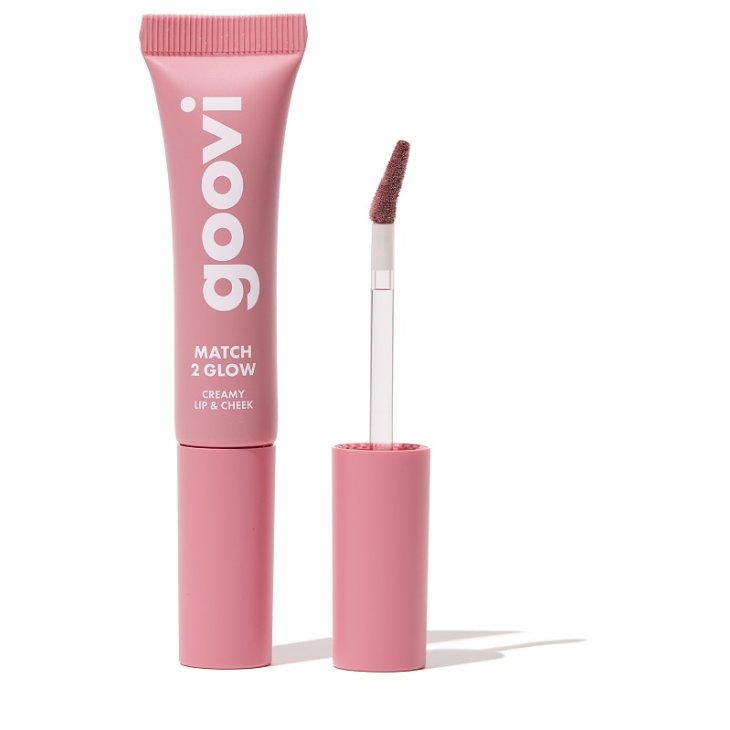 Goovi Match 2 Glow Lip e Cheek Blush per Labbra e Guance Colore 04 Juicy Plum 12 ml