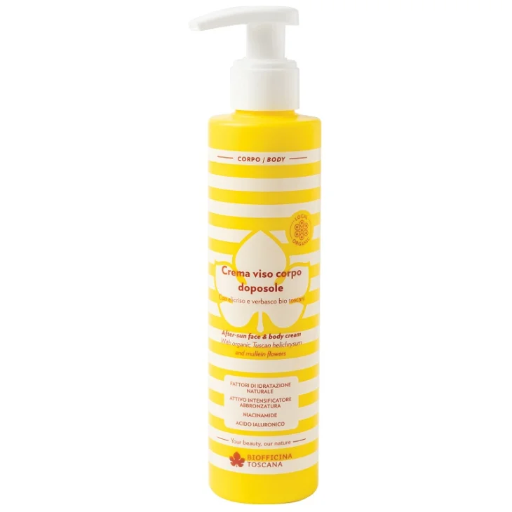 Biofficina Toscana Crema Viso Corpo Doposole Idratante e Lenitiva 200 ml