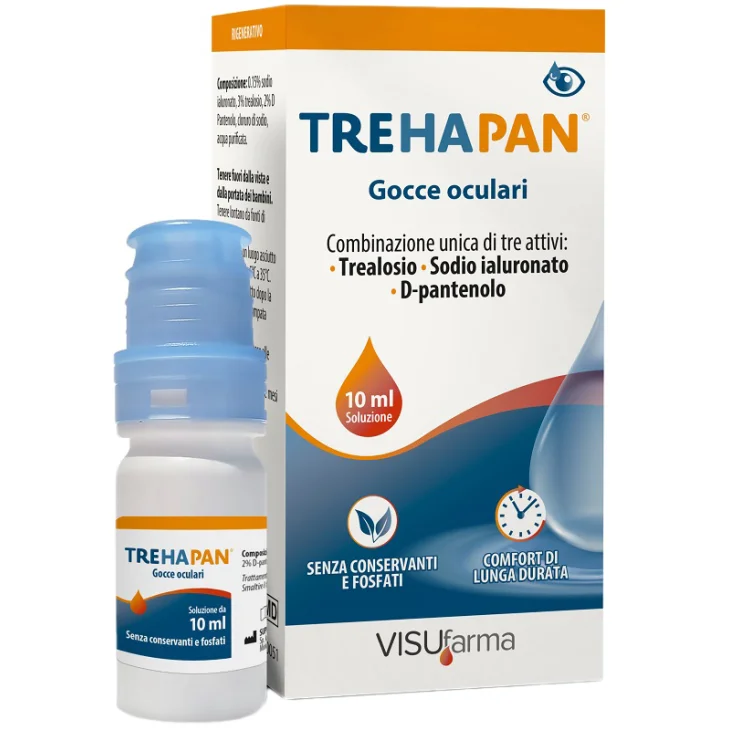 Trehapan Gocce Oculari per Occhio Secco e Idratazione Intensa 10 ml