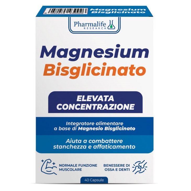 Pharmalife Magnesium Bisglicinato per Benessere Muscolare e Energia 40 Capsule