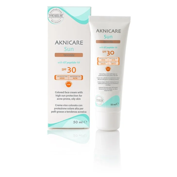 Aknicare Sun Teintee Spf 30 Protezione Solare Colorata per Pelli Grasse 50 ml Aknicare Sun Teintee Spf 30 Protezione Solare Colorata per Pelli Grasse 50 ml