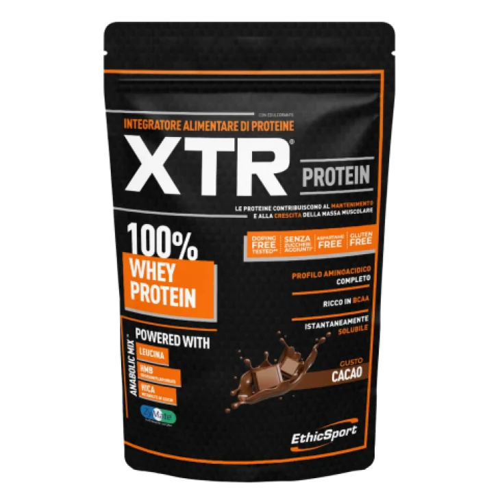 EthicSport Protein XTR Integratore di Proteine Gusto Cacao 900 g
