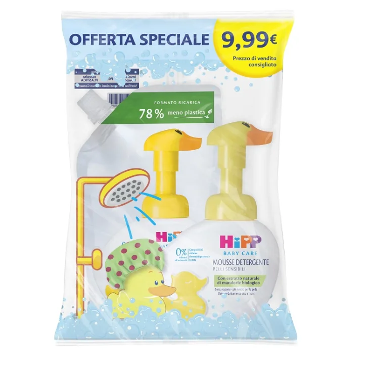 Hipp Special Pack Paperella Mousse Detergente 250 ml + Paperella Mousse Detergente Ricarica 250 ml Hipp Special Pack Paperella Mousse Detergente 250 ml + Paperella Mousse Detergente Ricarica 250 ml