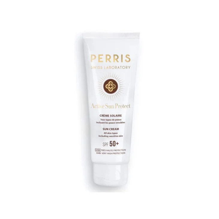 Perris Active Sun Protect Crema Solare Viso SPF 50+ per Tutti i Tipi di Pelle 75 ml
