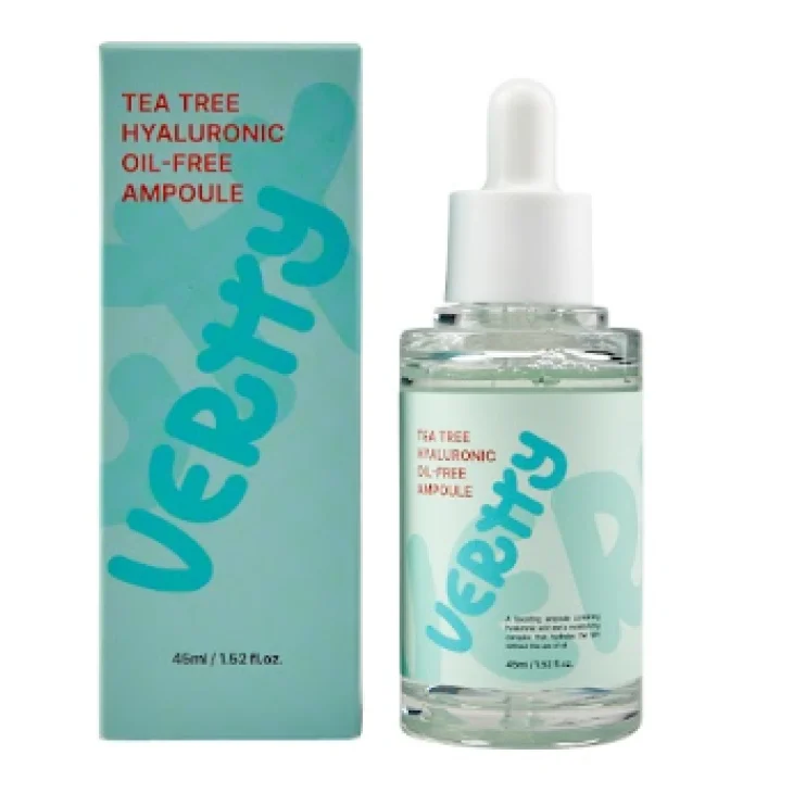 Vertty Tea Tree Hyaluronic Oil Free Ampoule Siero Viso Idratante e Lenitivo 45 ml