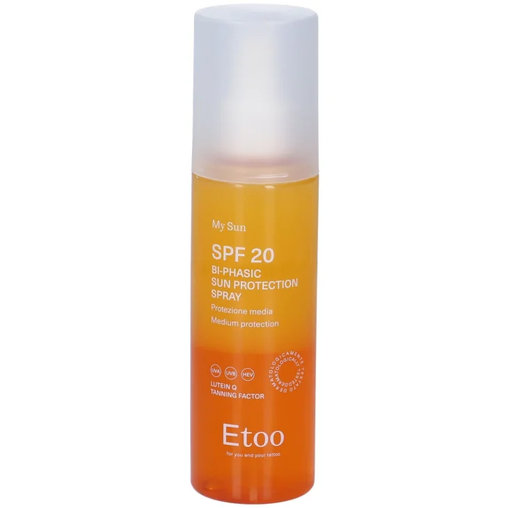 Etoo Biphasic Sun Protection Spray SPF20 per Viso e Corpo 200 ml