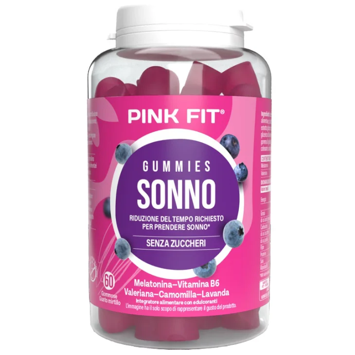 ProAction Pink Fit Sonno Integratore di Melatonina e Valeriana 60 Gommose