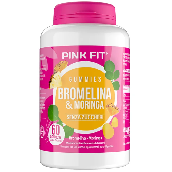 ProAction Fit Bromelina & Moringa per Drenaggio e Digestione 60 Gommose