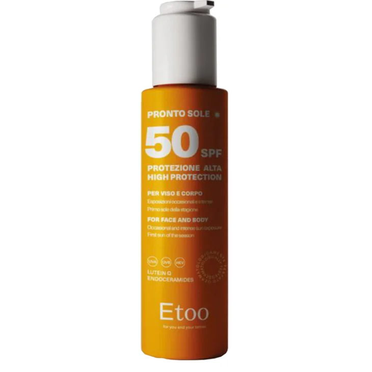 Etoo Pronto Sole SPF 50 Protezione Solare Alta Viso e Corpo 100 ml