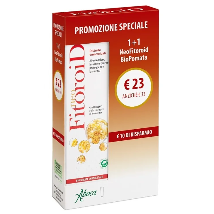 Aboca NeoFitoroid Biopomata per Emorroidi 40 ml 2 pezzi