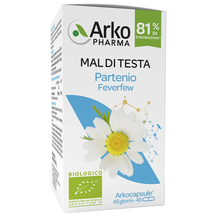 Arkocapsule Partenio Bio per Mal di Testa e Benessere Articolare 45 Capsule Vegetali