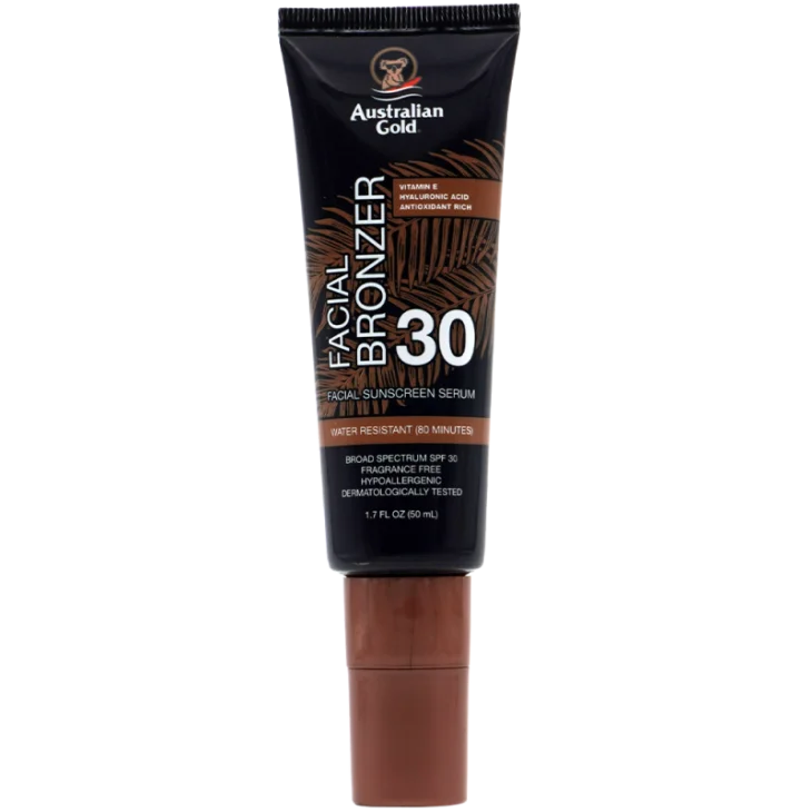 Australian Gold SPF 30 Facial Bronzing Serum Siero Viso Effetto Bronze per Pelle Luminosa e Uniforme 50 ml Australian Gold SPF 30 Facial Bronzing Serum Siero Viso Effetto Bronze per Pelle Luminosa e Uniforme 50 ml