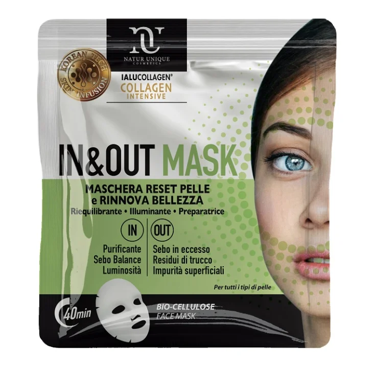 Natur Unique Ialucollagen Collagen Intensive In & Out Mask Maschera Viso Illuminante 26 g Natur Unique Ialucollagen Collagen Intensive In & Out Mask Maschera Viso Illuminante 26 g