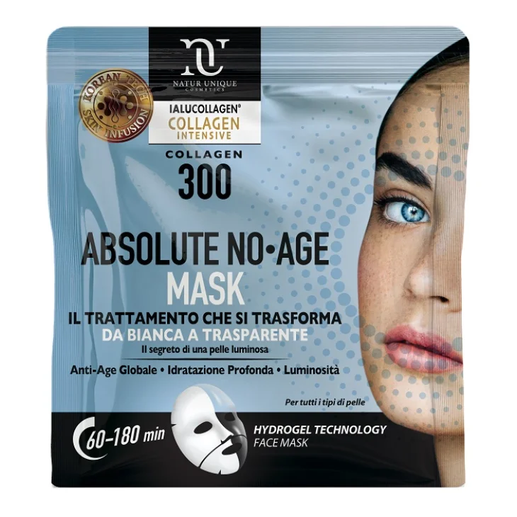 Natur Unique Ialucollagen Collagen Intensive Collagen 300 Absolute No-Age Mask per Idratazione e Anti-età 1 Maschera Monouso 34g Natur Unique Ialucollagen Collagen Intensive Collagen 300 Absolute No-Age Mask per Idratazione e Anti-età 1 Maschera Monouso 34g