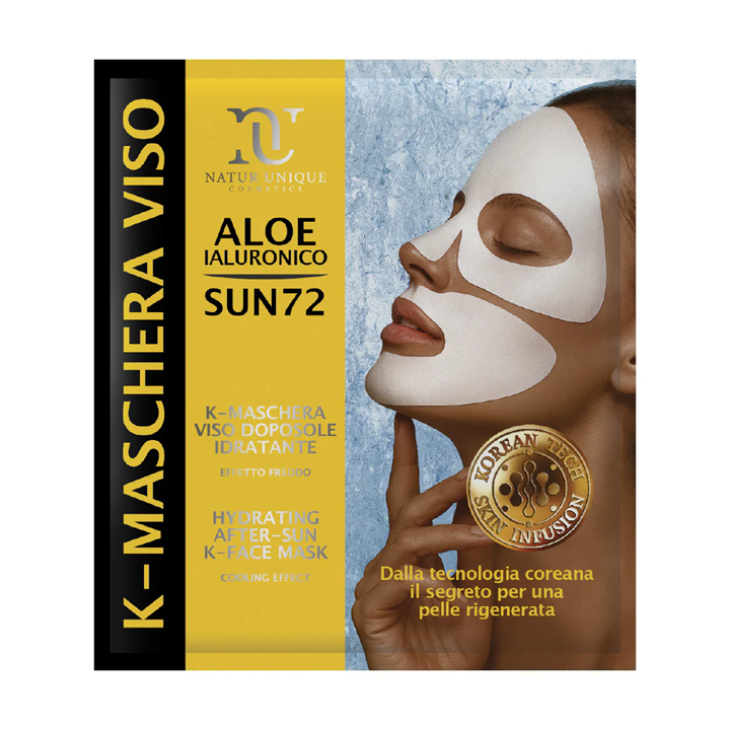 Natur Unique SUN72 K-Mask Maschera Viso Doposole Idratante 2 pezzi monouso