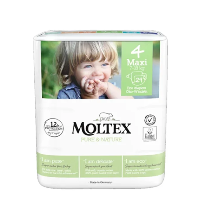 Moltex Pure & Nature Pannolini Maxi Taglia 4 (7-18 Kg) 29 pannolini