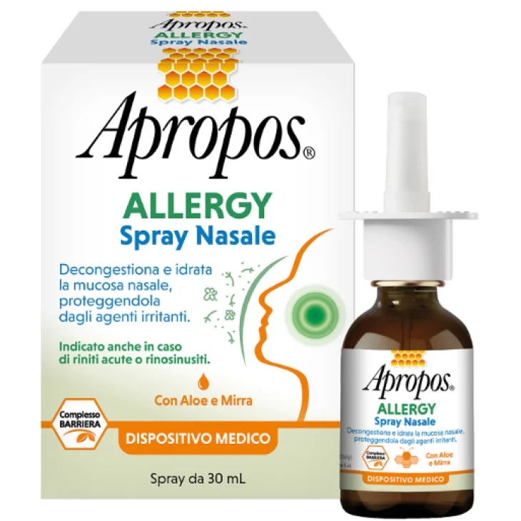 Apropos Allergy Spray Nasale Soluzione Ipertonica con Effetto Barriera 30 ml