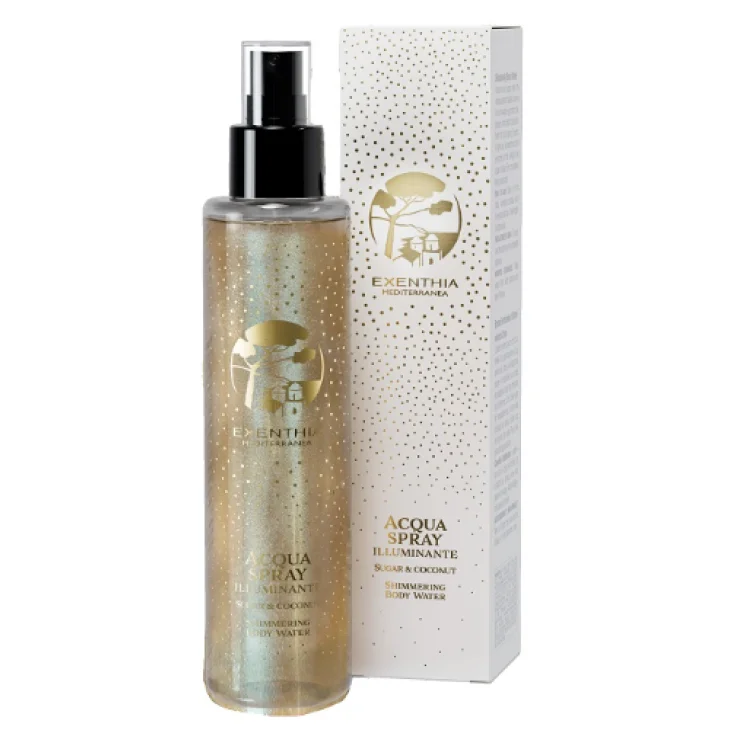 Exenthia Mediterranea Sugar e Coconut Acqua Corpo Shimmer Spray Illuminante con Fragranza Gourmand al Cocco e Caramello 150 ml Exenthia Mediterranea Sugar e Coconut Acqua Corpo Shimmer Spray Illuminante con Fragranza Gourmand al Cocco e Caramello 150 ml