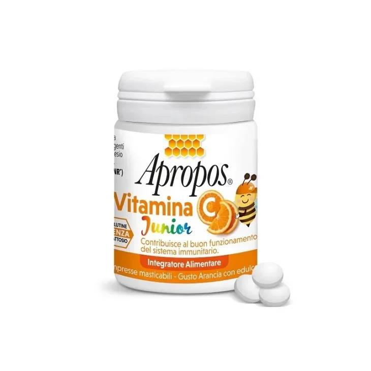 Apropos Vitamina C Junior per Difese Immunitarie dei Bambini 30 Compresse Masticabili Apropos Vitamina C Junior per Difese Immunitarie dei Bambini 30 Compresse Masticabili