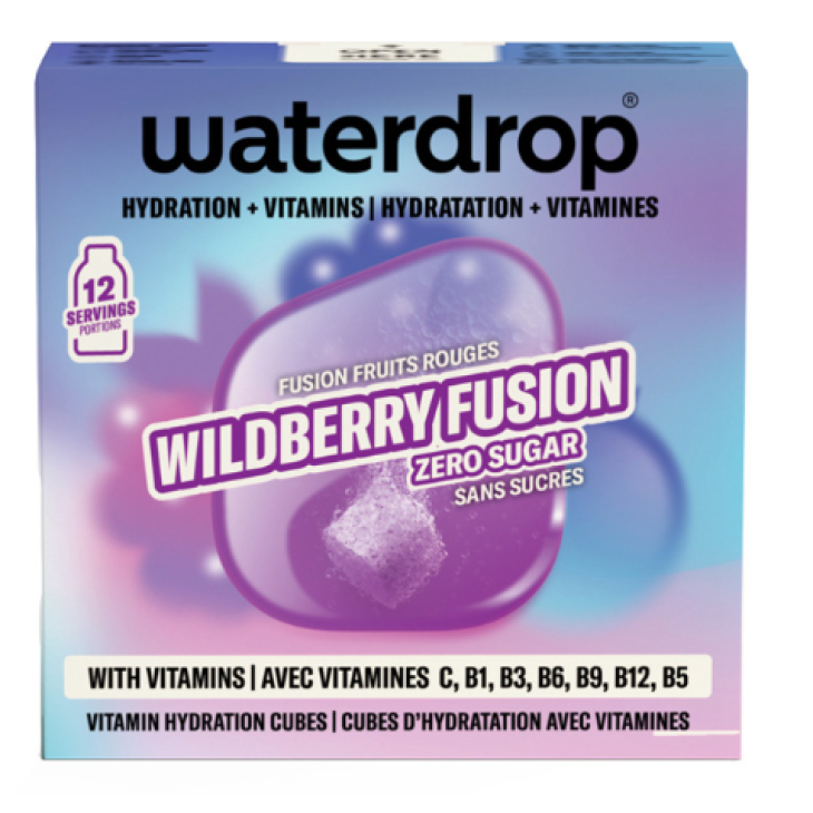 Waterdrop Microdrink Wildberry Fusion Bevanda Idratante ai Frutti di Bosco con Vitamine B e C per Idratazione Quotidiana 12 Cubetti