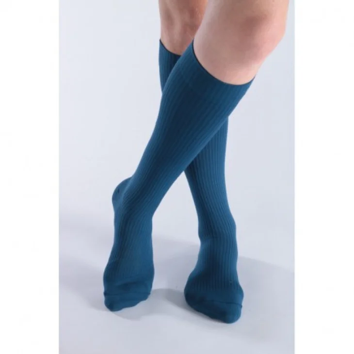 Varisan Seta 15-20 MMHG Gambaletto Calza Compressiva AD Punta Chiusa Normale Colore Blu Taglia 1