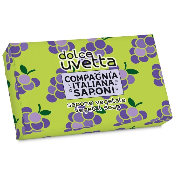 Compagnia Italiana Saponi Sapone Vegetale Dolce Uvetta per Detersione Delicata 80 g