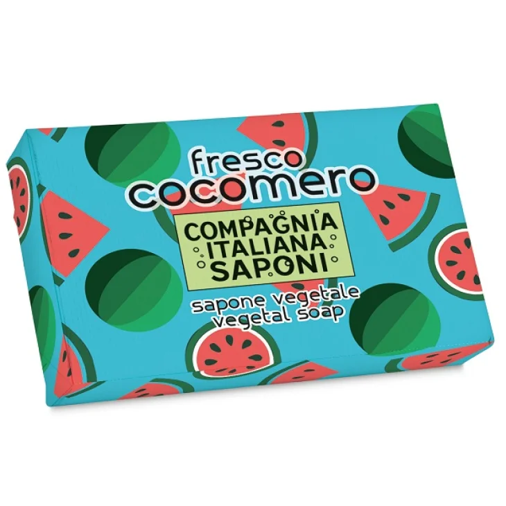 Compagnia Italiana Saponi Sapone Vegetale Fresco Cocomero per Detersione Delicata 80 g