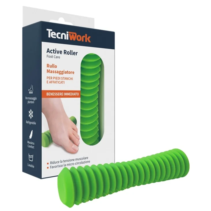 Tecniwork Active Roller Roll Massaggiatore Mani e Piedi per Auto Massaggio 1 Rullo