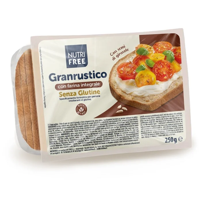 Nutrifree Granrustico Con Farina Integrale Pane Senza Glutine 250 g Nutrifree Granrustico Con Farina Integrale Pane Senza Glutine 250 g