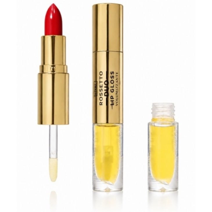 Hyal Duo Rossetto Lip Gloss Rosso Ferrari Stick Duo Rossetto e Lip Gloss Volumizzante 1 Pezzo