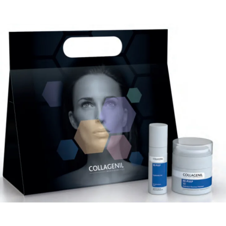 COLLAGENIL Hydra Intense Deep Hydration Protocol Viso per Pelle Disidratata e Spenta, Re-Pulp 3D 50 ml e Hyaluronic Gel 30 ml