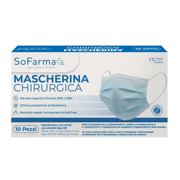 MASCHERINA CHIR 10PZ SF+