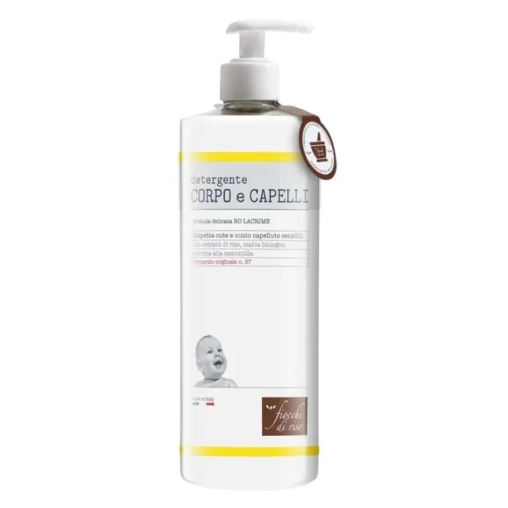 Fiocchi di Riso Detergente Corpo e Capelli Camomilla per Bambini 750 ml Fiocchi di Riso Detergente Corpo e Capelli Camomilla per Bambini 750 ml